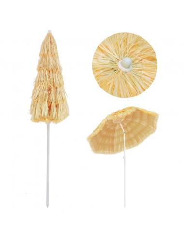 Ombrellone da Spiaggia 180 cm in Stile Hawaiano