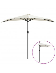 Ombrellone Balcone Palo in Alluminio Sabbia 270x144 cm a Metà 2