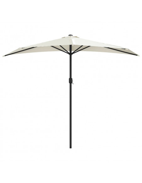 Ombrellone Balcone Palo in Alluminio Sabbia 270x144 cm a Metà