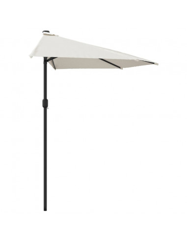 Ombrellone Balcone Palo in Alluminio Sabbia 270x144 cm a Metà