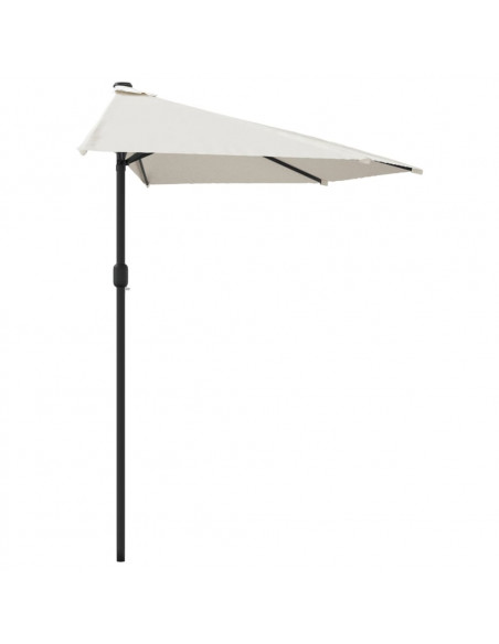 Ombrellone Balcone Palo in Alluminio Sabbia 270x144 cm a Metà