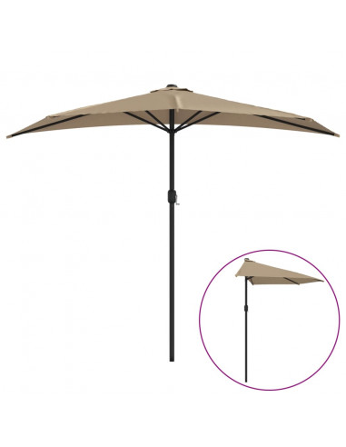 Ombrellone da Balcone Palo in Alluminio Talpa 270x144 cm a Metà