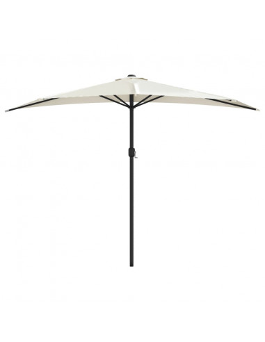 Ombrellone da Balcone Palo in Alluminio Sabbia 300x155cm a Metà