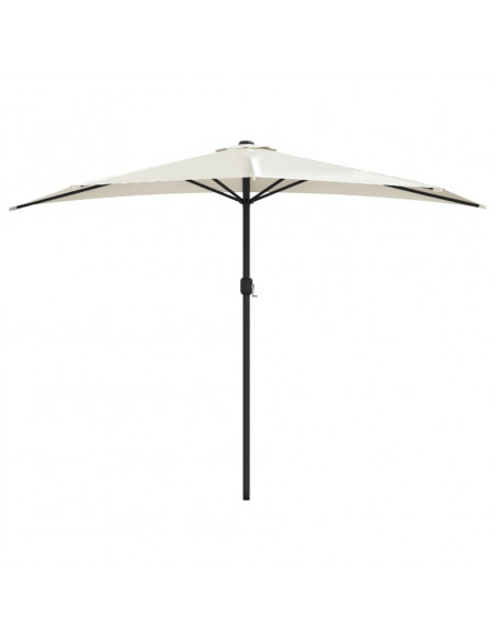 Ombrellone da Balcone Palo in Alluminio Sabbia 300x155cm a Metà