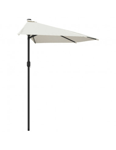 Ombrellone da Balcone Palo in Alluminio Sabbia 300x155cm a Metà