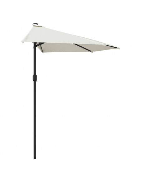 Ombrellone da Balcone Palo in Alluminio Sabbia 300x155cm a Metà