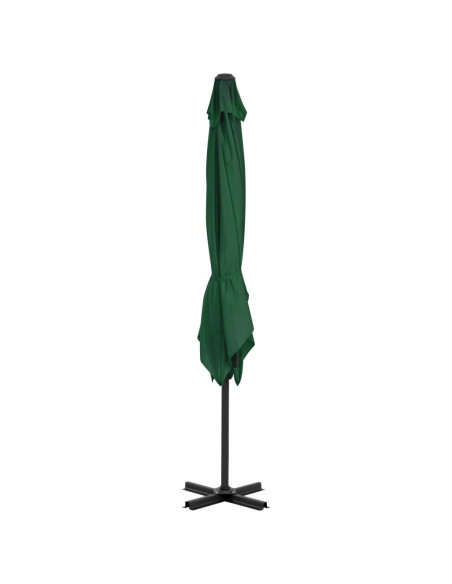 Ombrellone a Sbalzo con Palo Alluminio Verde 250x250 cm