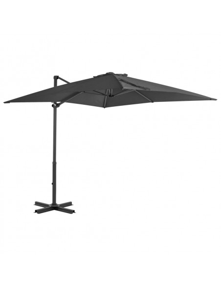 Ombrellone a Sbalzo con Palo in Alluminio Antracite 250x250 cm