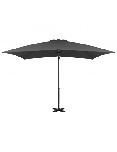Ombrellone a Sbalzo con Palo in Alluminio 250x250 cm Antracite