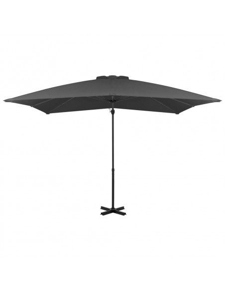 Ombrellone a Sbalzo con Palo in Alluminio Antracite 250x250 cm