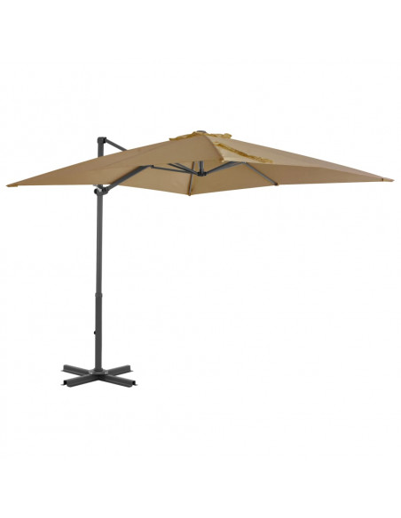 Ombrellone a Sbalzo con Palo Alluminio Grigio Talpa 250x250cm