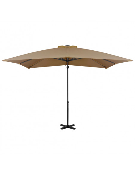Ombrellone a Sbalzo con Palo Alluminio Grigio Talpa 250x250cm