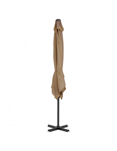 Ombrellone a Sbalzo con Palo Alluminio Grigio Talpa 250x250cm