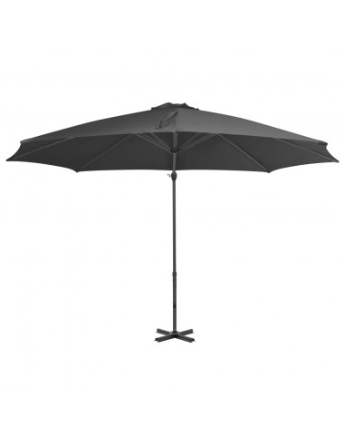 Ombrellone a Sbalzo con Palo in Alluminio Antracite 300 cm