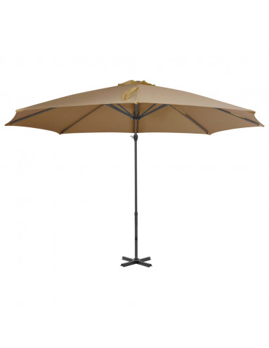 Ombrellone a Sbalzo con Palo in Alluminio 300 cm Grigio Talpa