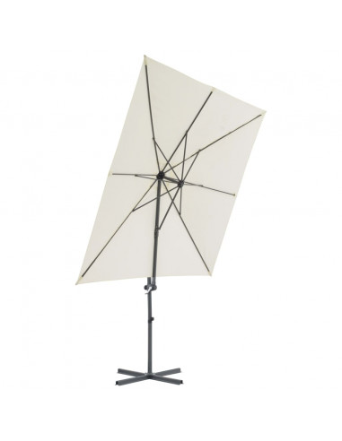Ombrellone a Sbalzo con Palo in Acciaio 250x250 cm Sabbia