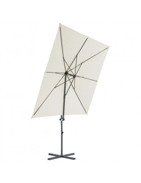 Ombrellone a Sbalzo con Palo in Acciaio 250x250 cm Sabbia