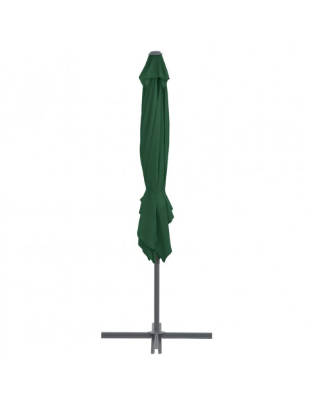Ombrellone a Sbalzo con Palo in Acciaio 250x250 cm Verde