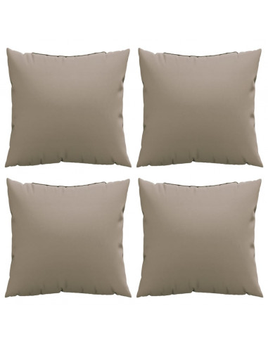 Cuscini per Divano 4 pz Tortora 40x40 cm in Tessuto