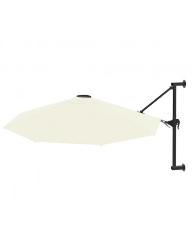 Ombrellone a Muro con Palo in Metallo 300 cm Sabbia