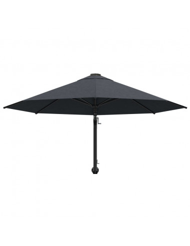 Ombrellone a Muro con Palo in Metallo 300 cm Antracite