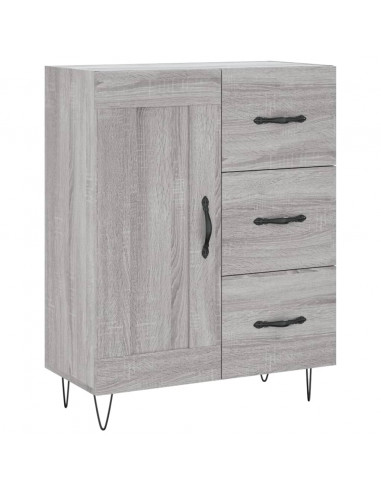 Credenza Grigio Sonoma 69,5x34x180 cm in Legno Multistrato