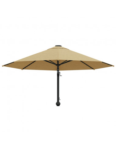 Ombrellone a Muro con Palo in Metallo 300 cm Grigio Talpa