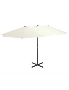 Ombrellone da Esterni con Palo in Alluminio 460x270 cm Sabbia 2