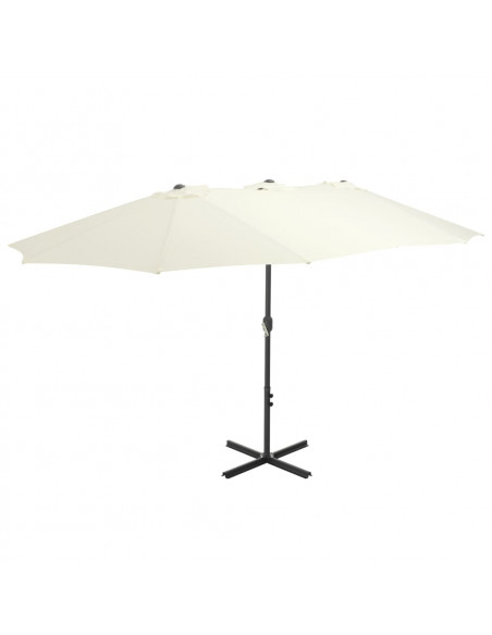 Ombrellone da Esterni con Palo in Alluminio 460x270 cm Sabbia