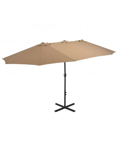 Ombrellone da Esterni Palo in Alluminio 460x270cm Grigio Talpa