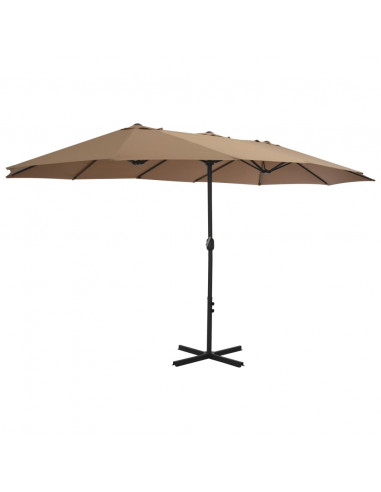 Ombrellone da Esterni Palo in Alluminio 460x270cm Grigio Talpa