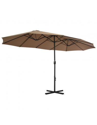 Ombrellone da Esterni Palo in Alluminio 460x270cm Grigio Talpa