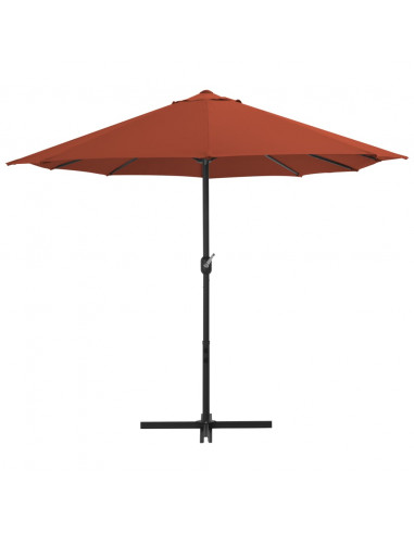 Ombrellone da Esterni Palo in Alluminio 460x270cm Terracotta