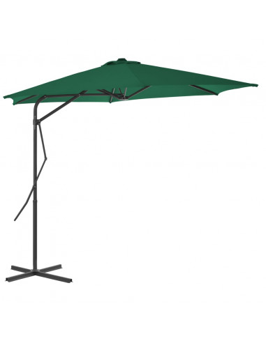 Ombrellone da Esterni con Palo in Acciaio 300 cm Verde