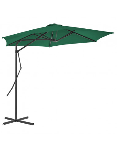 Ombrellone da Esterni con Palo in Acciaio 300 cm Verde