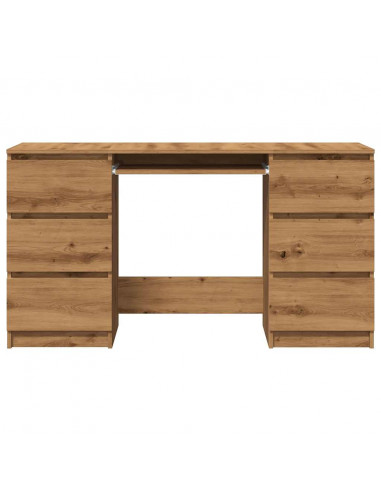 Scrivania Rovere Artigianale 140x50x77 cm in Legno Multistrato