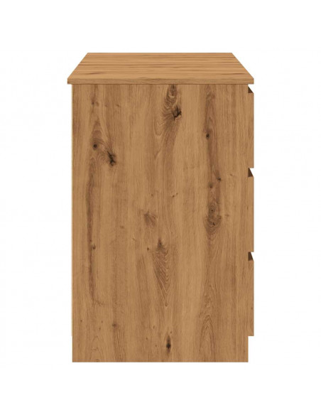 Scrivania Rovere Artigianale 140x50x77 cm in Legno Multistrato