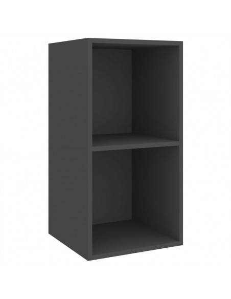 Mobile TV da Parete Grigio 37x37x72 cm in Legno Multistrato