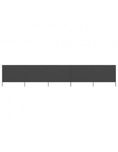 Paravento a 5 Pannelli in Tessuto 600x120 cm Antracite