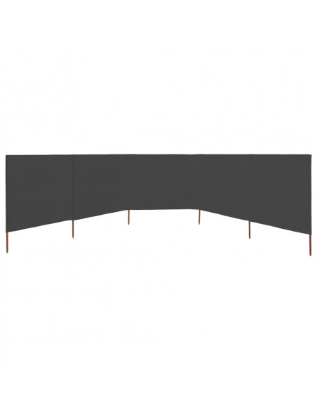 Paravento a 5 Pannelli in Tessuto 600x160 cm Antracite