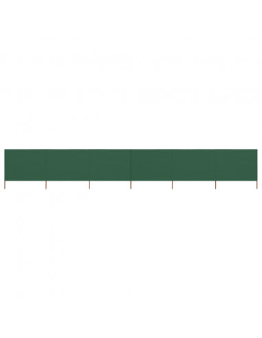 Paravento a 6 Pannelli in Tessuto 800x120 cm Verde