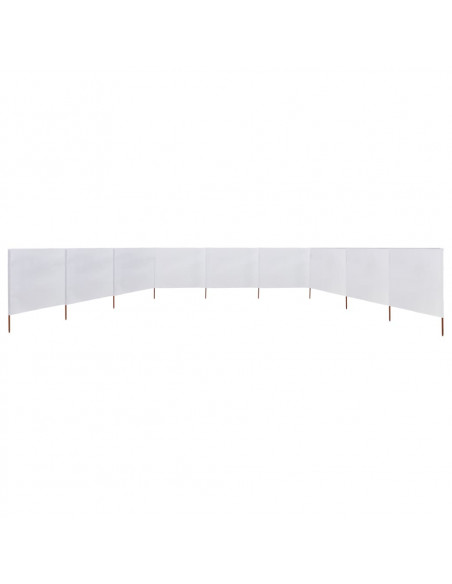 Paravento a 9 Pannelli in Tessuto 1200x120 cm Bianco Sabbia