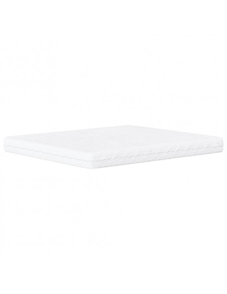 Letto con Materasso Marrone Scuro 160x200cm Tessuto