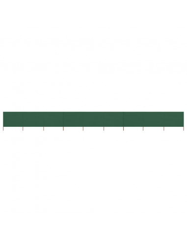 Paravento a 9 Pannelli in Tessuto 1200x120 cm Verde