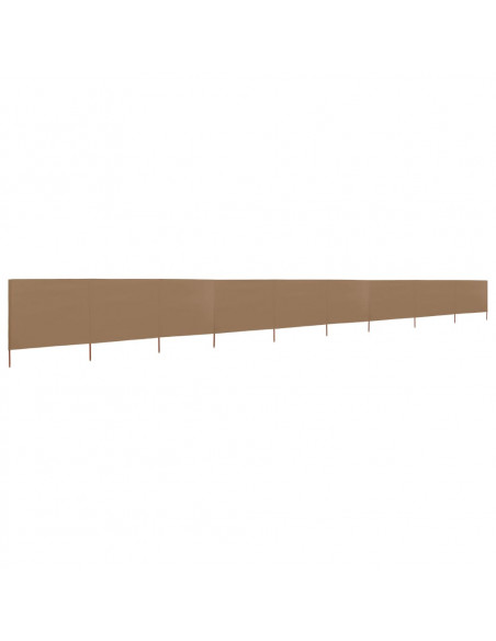 Paravento a 9 Pannelli in Tessuto 1200x120 cm Grigio Talpa