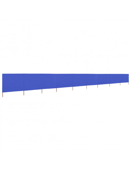 Paravento a 9 Pannelli in Tessuto 1200x120 cm Azzurro