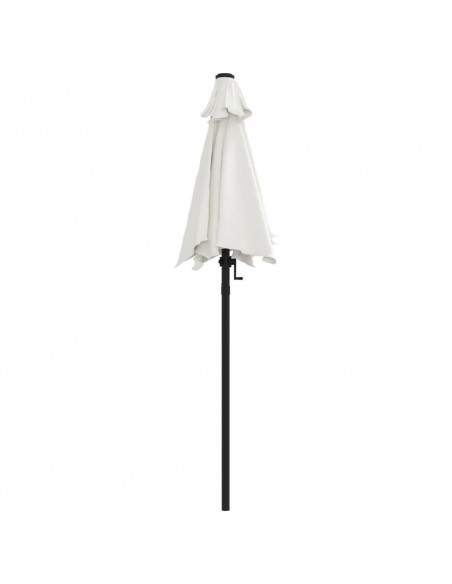 Ombrellone Bianco Sabbia 200x224 cm in Alluminio