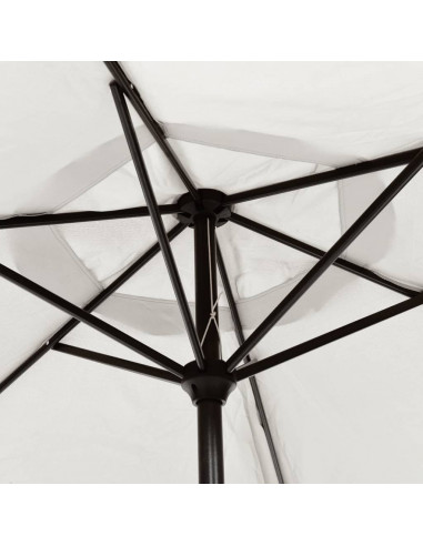 Ombrellone Bianco Sabbia 200x224 cm in Alluminio