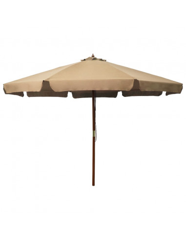 Ombrellone da Esterni con Palo in Legno 330 cm Grigio Talpa