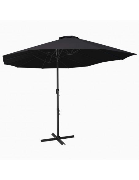 Ombrellone da Esterni Palo in Alluminio 460x270cm Nero